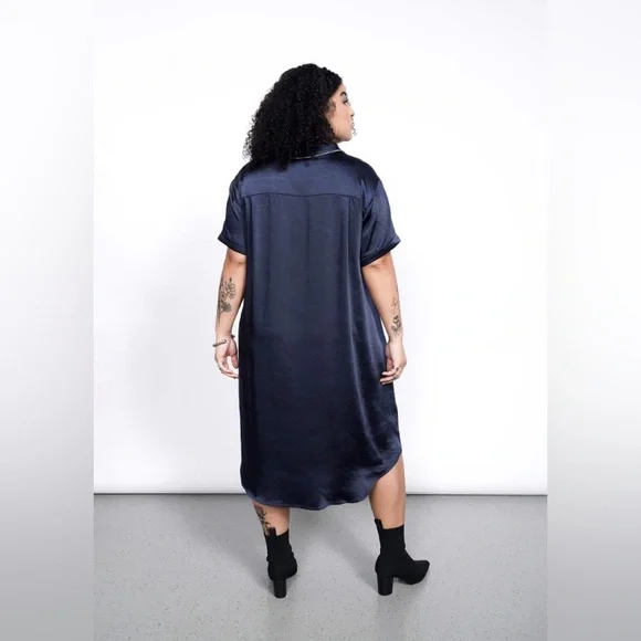 Wildfang The Empower Satin Shirt Dress - Picture 3 of 3